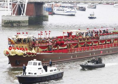 The Royal Barge - Thames Diamond Jubilee. Royal River Pageant.